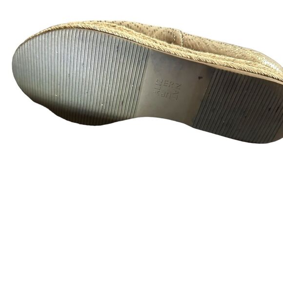 Naturalizer Thea 3 espadrille platform metallic gold shoes. Size 8.5 pre-loved - Picture 6 of 8